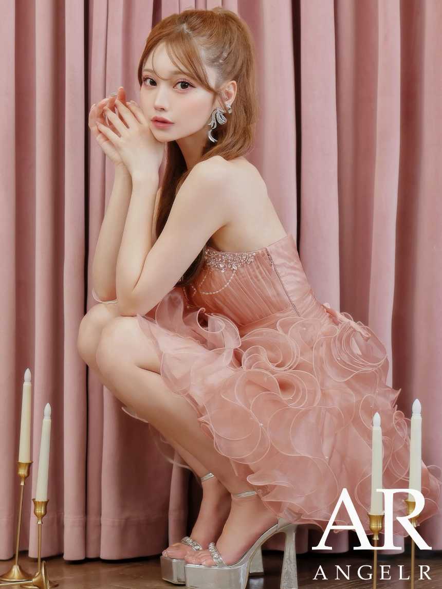 ANGEL R/エンジェルアール】 ベアトップ/ ハートカット/ ビジュー