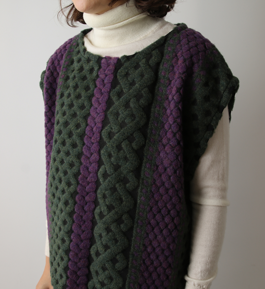 実物大型紙【No.9918】フレンチスリーブの ラウンドネックベスト