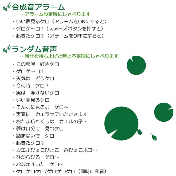 RHYTHM ケロクロック2 目覚まし時計【8RDA46RH03】 白 – 正美堂時計店