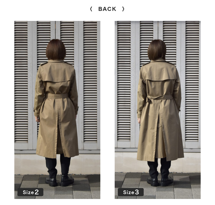 HYKE(ハイク) TRENCH COAT -REGULAR FIT- 身長別定番トレンチコートの