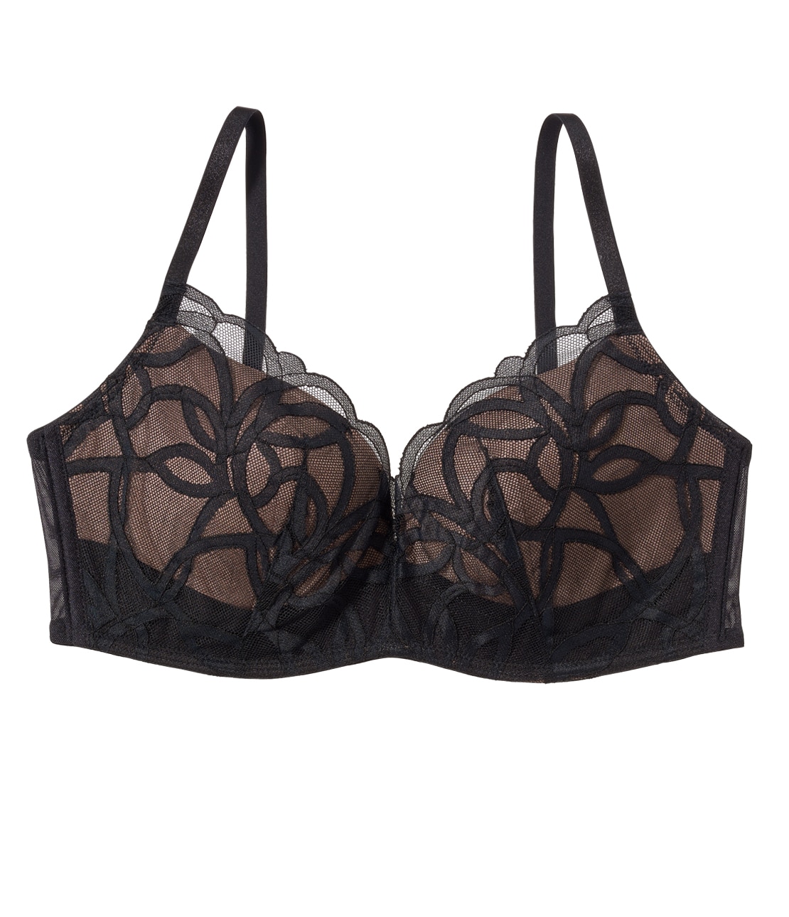 スマートブラジオメトリックレースE(B70 ブラック): PEACH JOHN