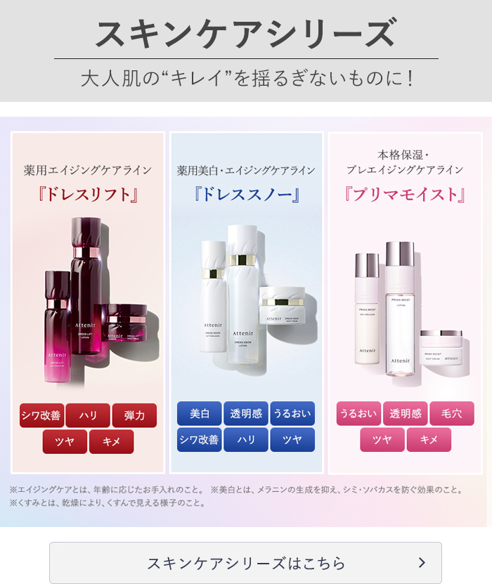 楽天市場】ドレススノー 化粧水・日中用乳液・夜用クリーム セット