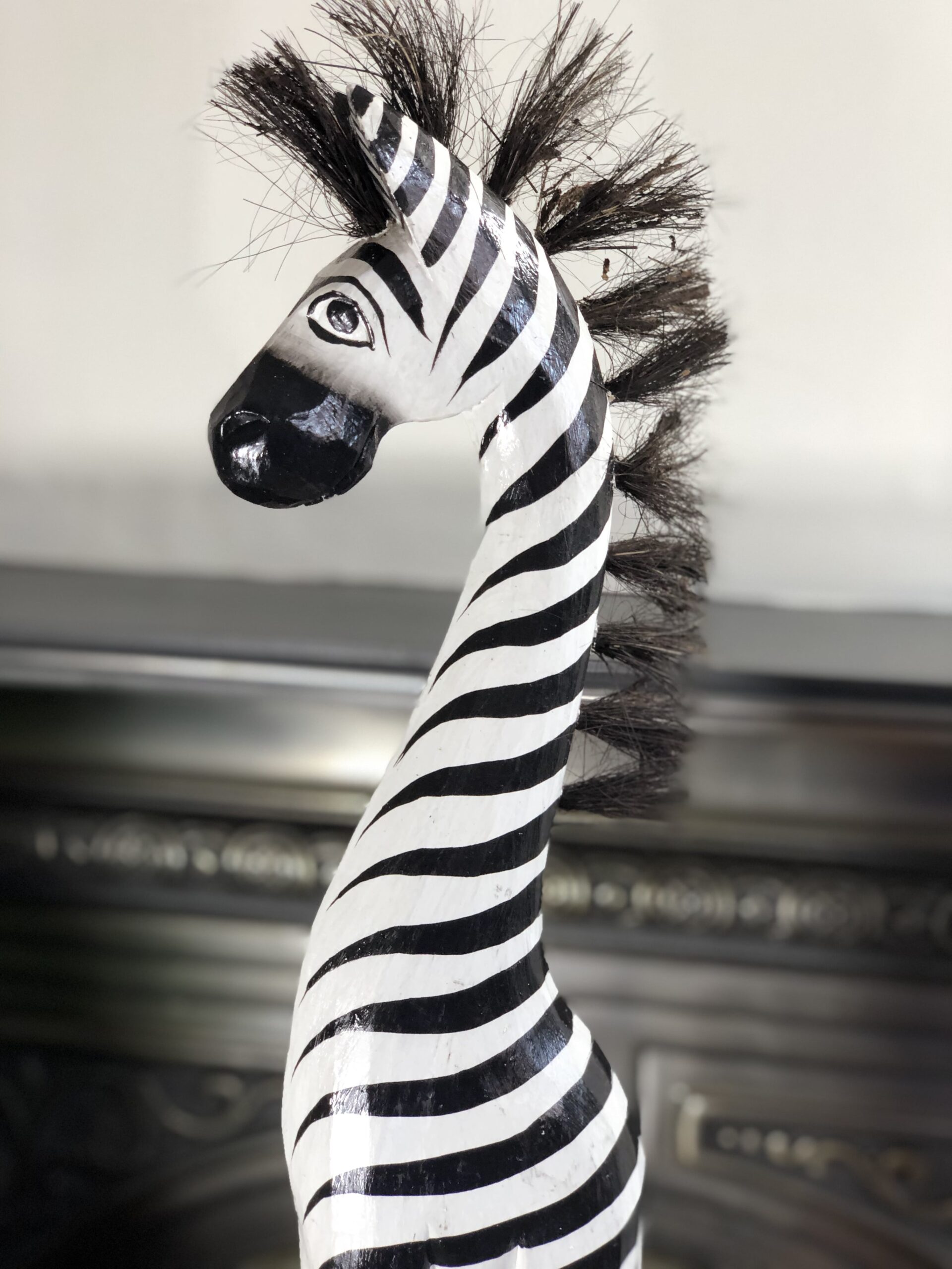 Zoltan the Zebra - 100cm - Reny's Ark - Hand Carved Wooden Animals
