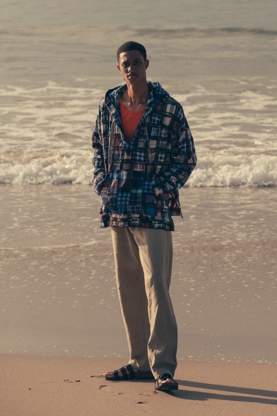 リワークワイドリネンパンツ -アンティークセルビッジリネン- - セブン