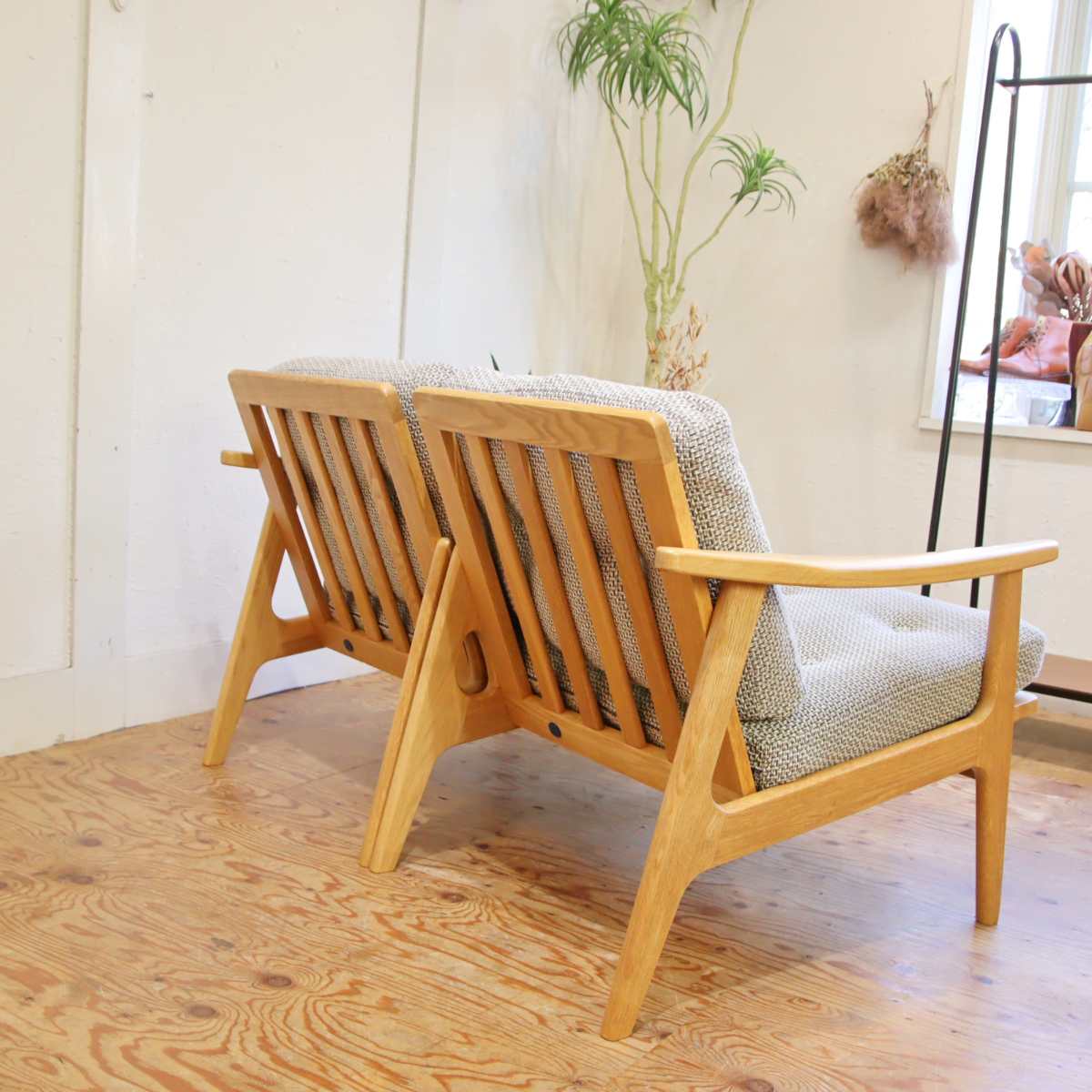 マルニ60 / maruni60 2シーターソファ 二人掛け オークフレーム 中古