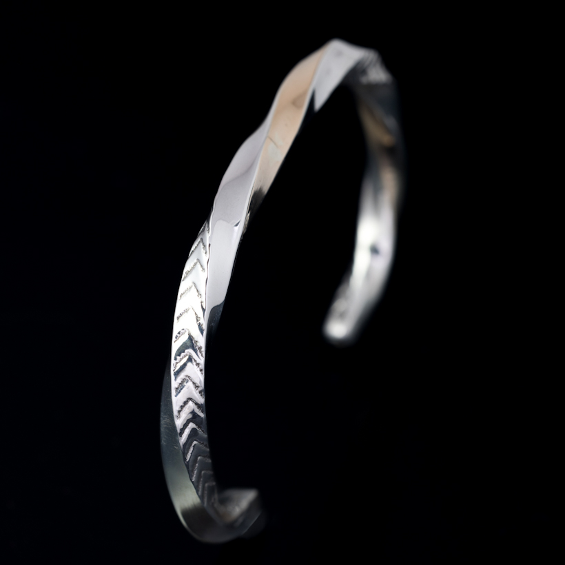 RIVER MAIL企画】ナバホ族 Bruce Morgan #6SQ 14K/SS ツイスト ダイヤ+