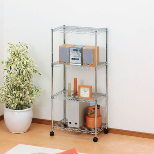 たのめーる】アイリスオーヤマ メタルシェルフ 4段 幅550×奥行350×高さ