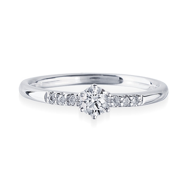 プラチナ鑑定書付ダイヤモンドリング（0.18カラット）(RKR314