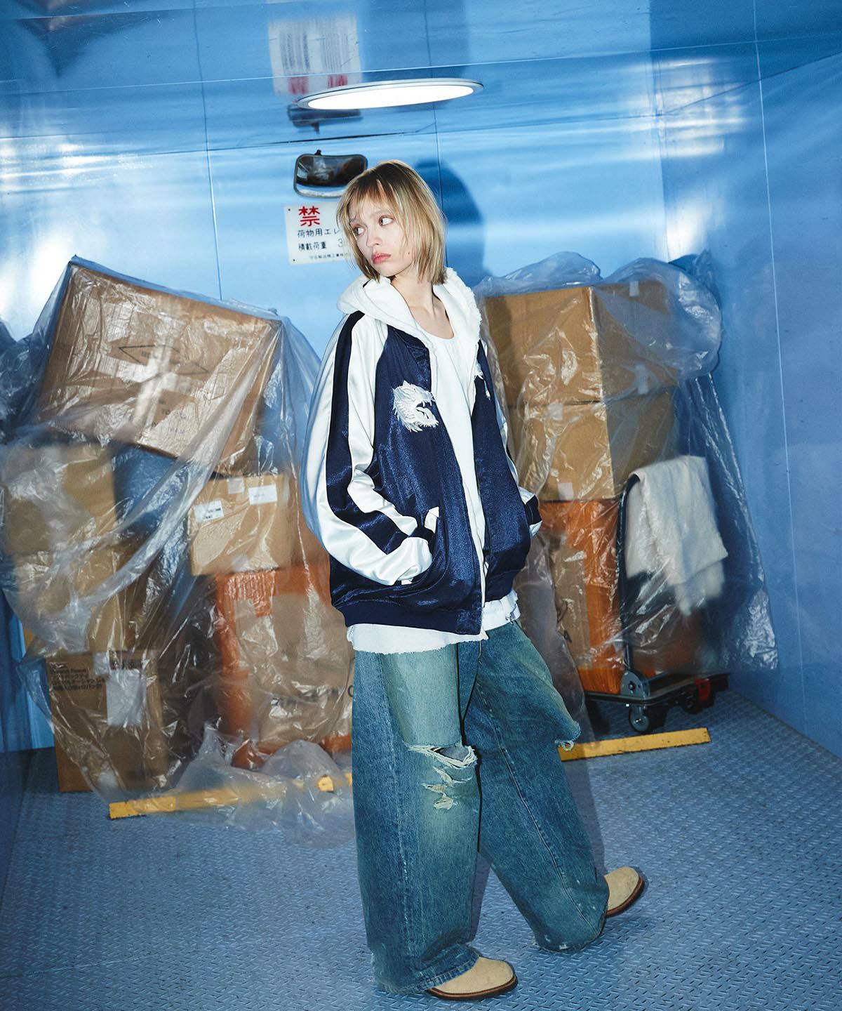 OPENING ACT] ビンテージデザイン虎刺繍スカジャン | OPENING ACT