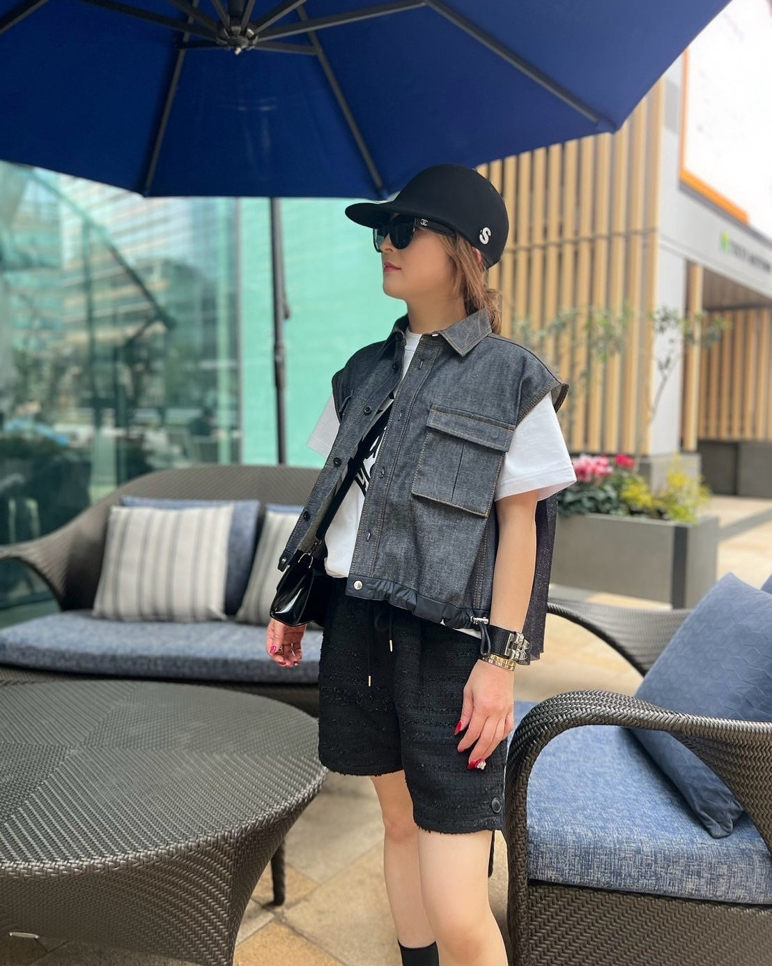 パンツ THEREDTHREAD S tweed structure shorts パンツ theredthread S