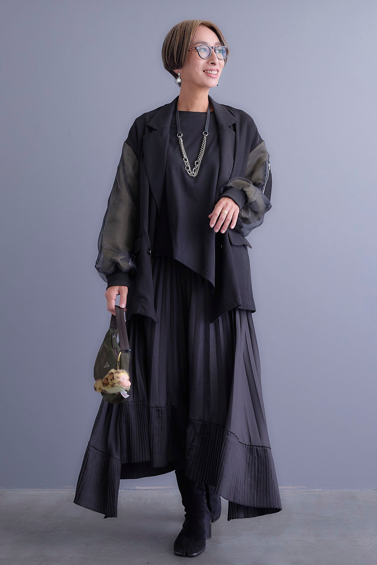 新色追加】【SET】チュールレイヤードMA-1ジャケット+アシンメトリー