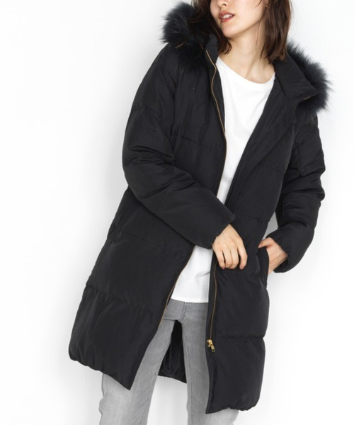 リアルファー付ダウンコート（ファーは取り外しOK） 大きいサイズ