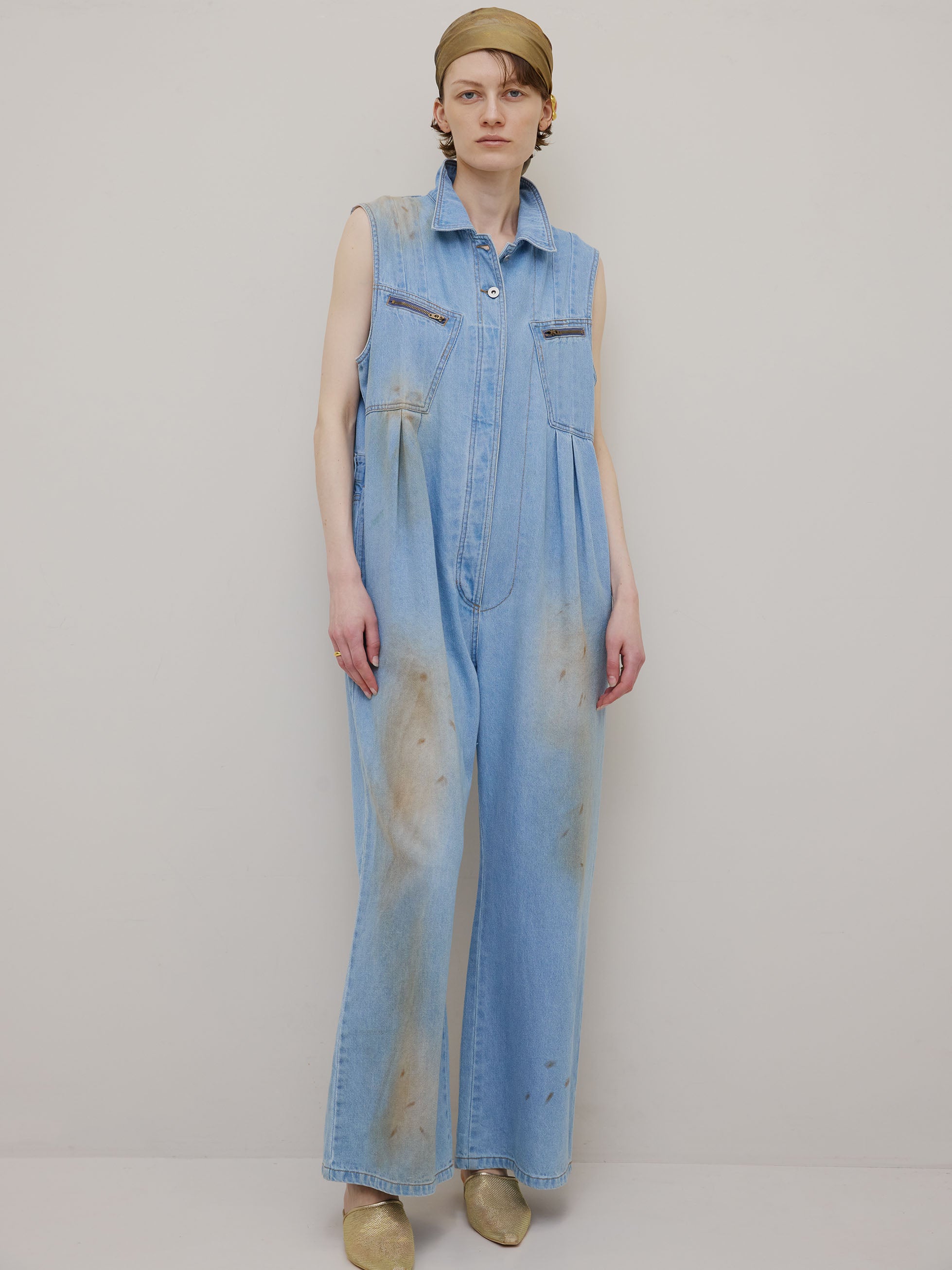 MEDI GRUNGE DENIM WIDE ROMPERS