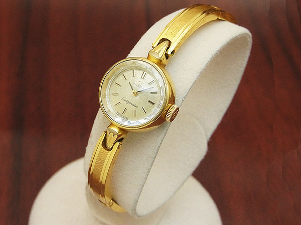 オメガ OMEGA レディマチック Cal.661 お洒落な網目模様文字盤