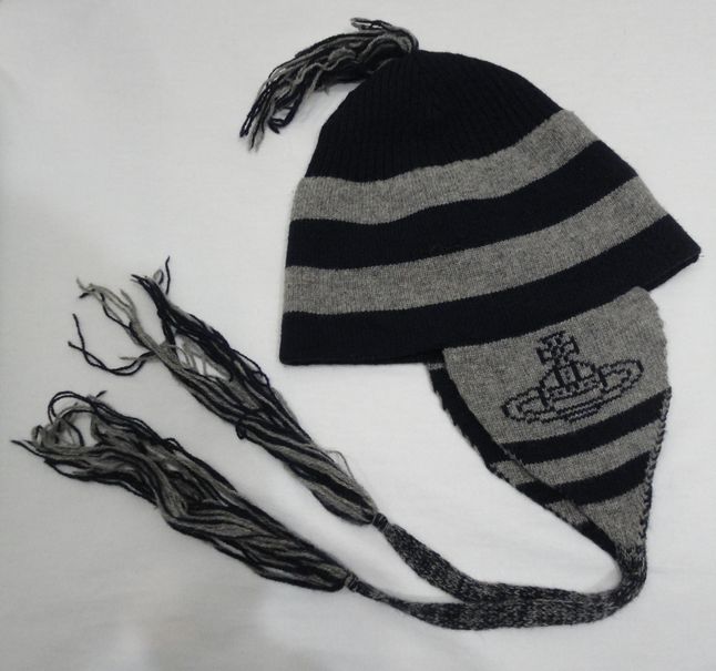 Vivienne Westwood レオパード ニット帽 ロゴ入り 人気 vivienne