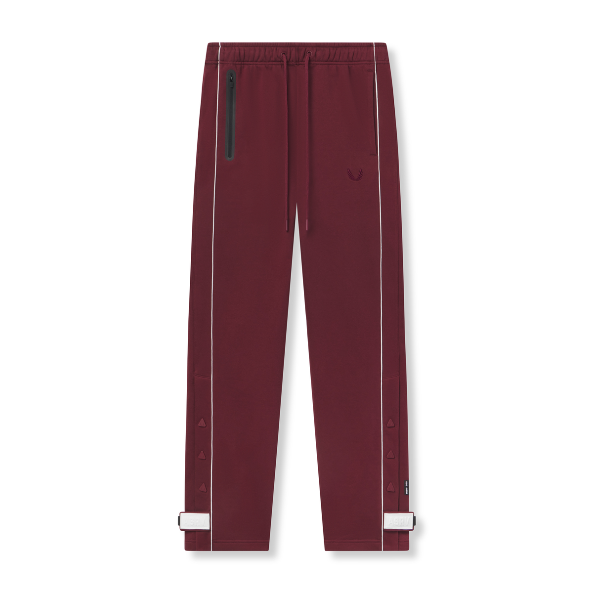 0998. Herringbone Terry Snap Button Sweats - Crimson – ASRV