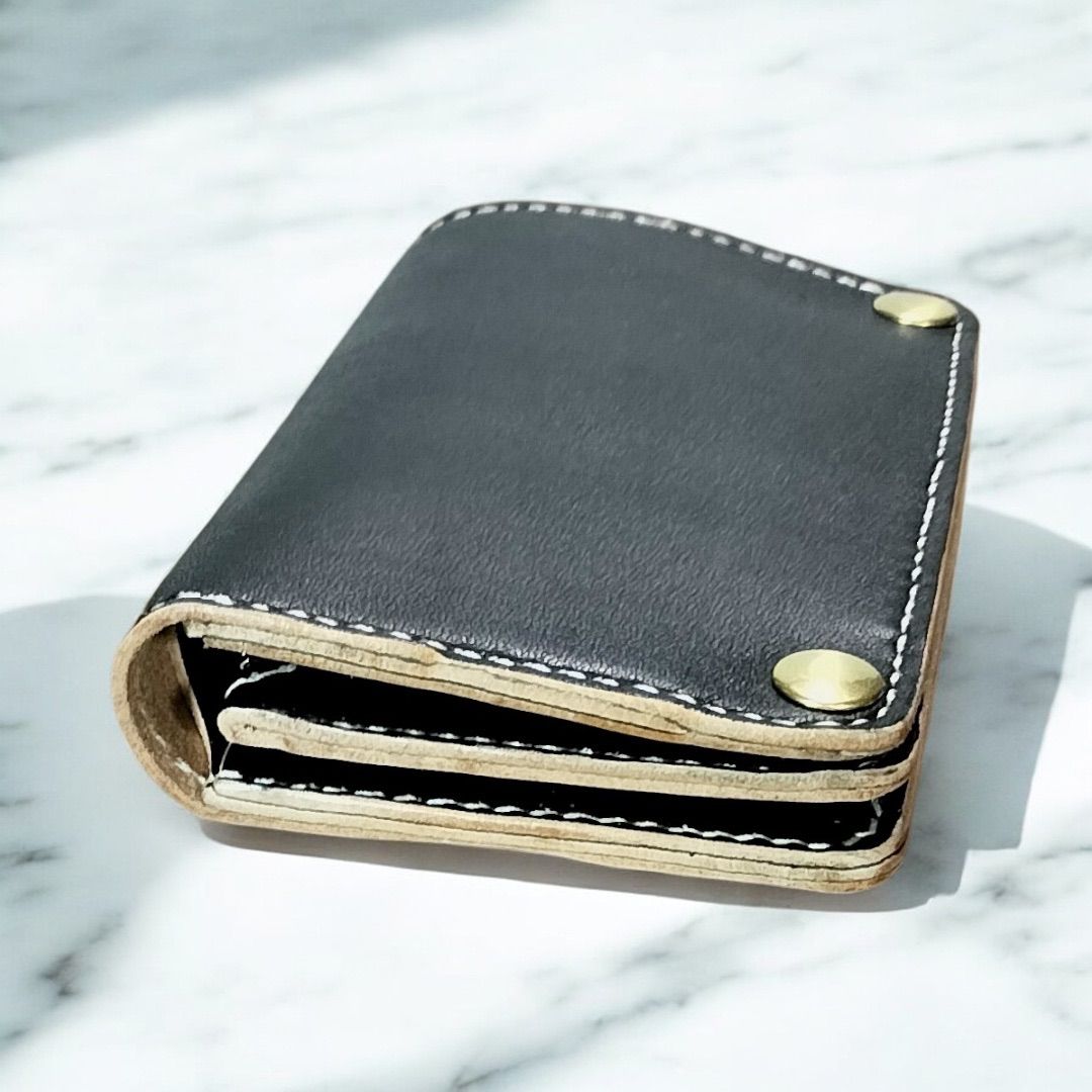 トラッカーウォレット ミドルサイズ シボ革 シルバー925クロスボール