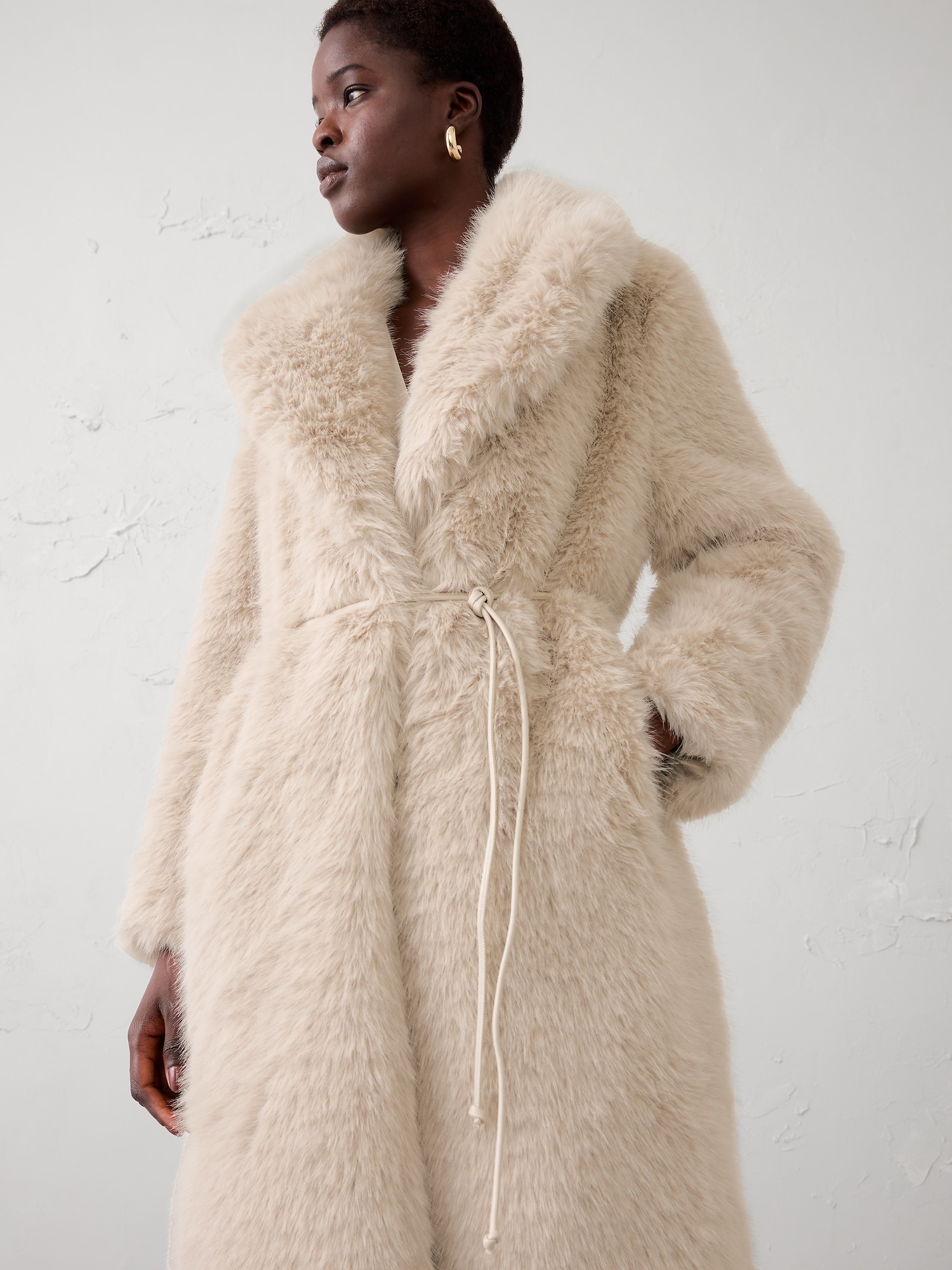Warm Faux Fur Coat | Banana Republic Factory