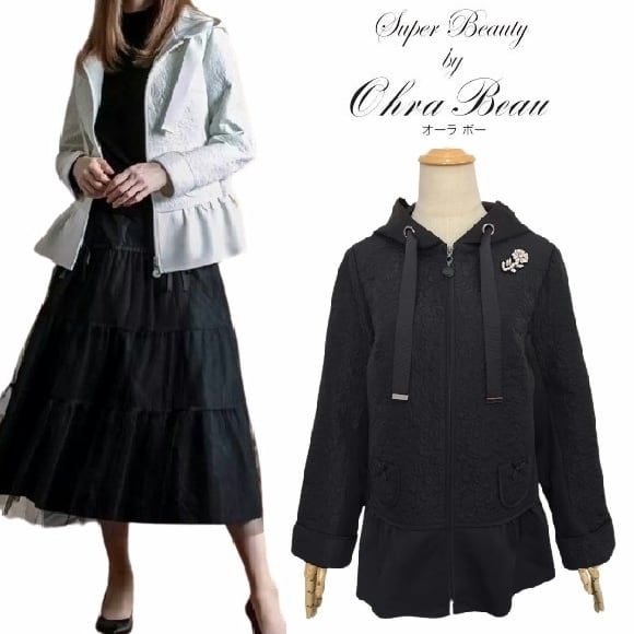 スーパービューティー パーカー キルティング ダンボールニット 裾