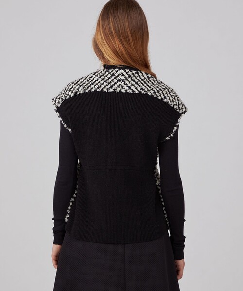 BALLSEY（ボールジィ）の「ニットコンビツイード フレンチスリーブジレ