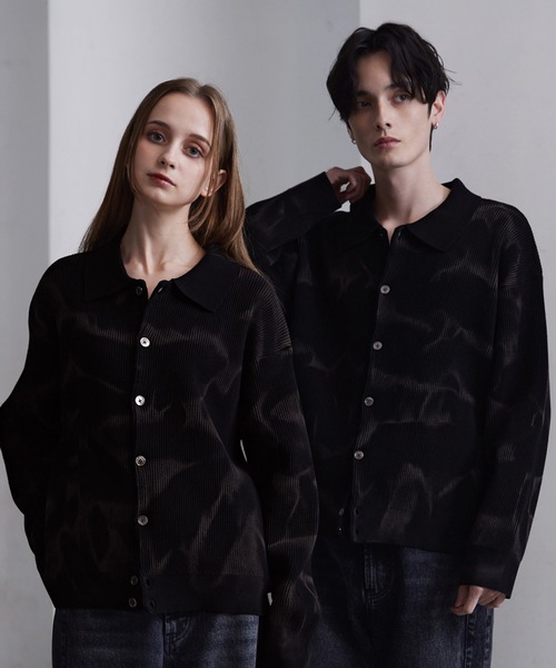 CLEL（クレイル）の「【CLEL】Basic/Spray Rib Knit Shirt Cardigan