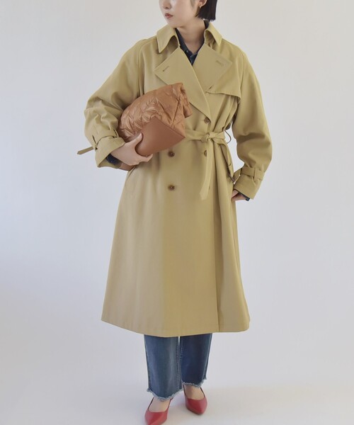 quaranciel:〈洗濯機可能〉ハンサム トレンチ コート（トレンチコート