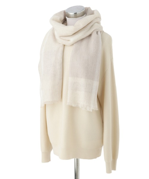 カシミヤ100% 薄手 大判 マフラー 'チェック'（マフラー）｜FURLA