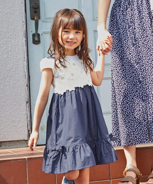 フラワーレースドッキングワンピ（ワンピース）｜ANY（エニィ）の