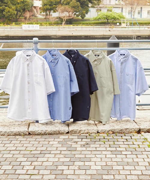 HECT】Big Oxford Logo S/S Shirt / ビッグシルエットボタンダウン