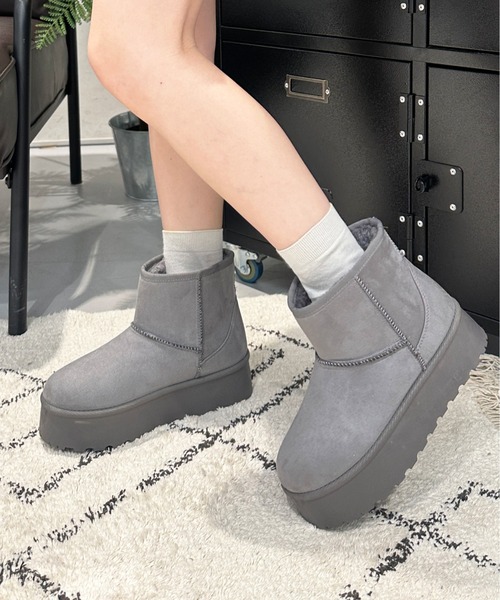 セール】厚底ムートンブーツ（ブーツ）｜sedacle girl（セダクルガール