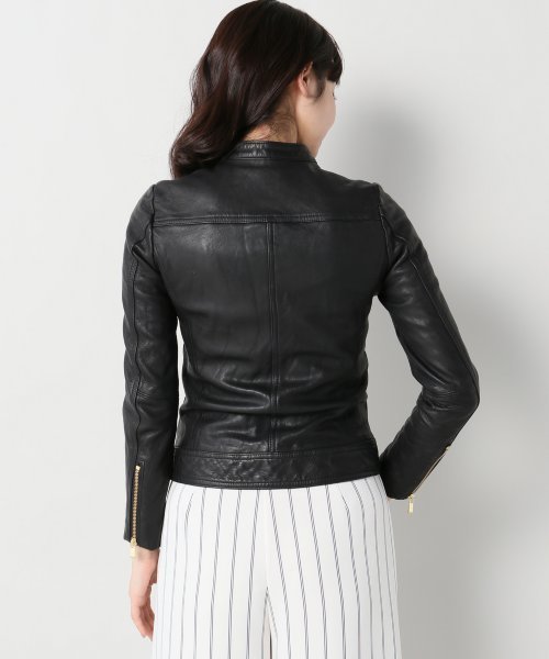 Noble（ノーブル）の「ソフトラムレザーライダースブルゾン