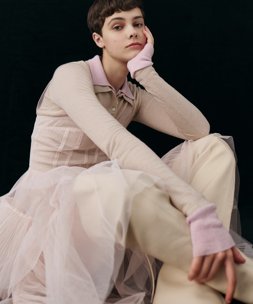 SNIDEL（スナイデル）の「Sustainableレイヤードポロニットプル