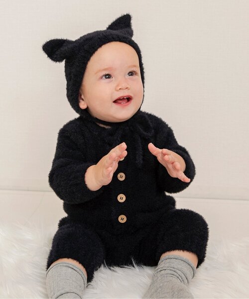 セール】FUN!FAN!ANIMAL マシュマロカバーオール＆ボンネットセット