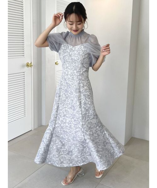 dazzlin（ダズリン）の「シアーベールジャカードワンピース