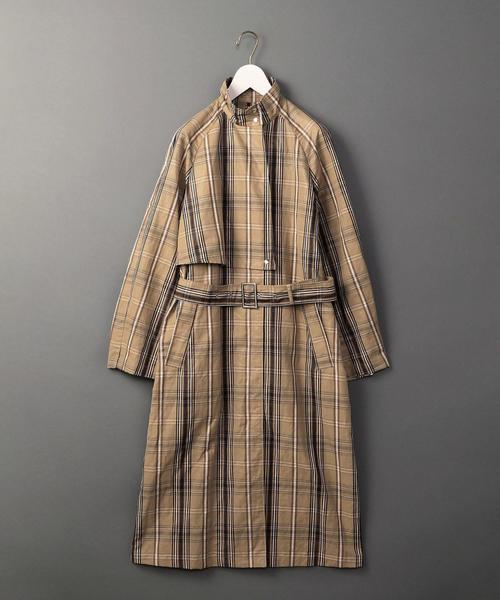 6（ロク）の「＜6(ROKU)＞COTTON LINEN CHECK COAT/コート（その他