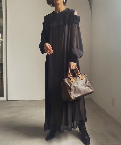 Ameri（アメリ）の「TOP COVER SHEER DRESS（ワンピース）」 - WEAR