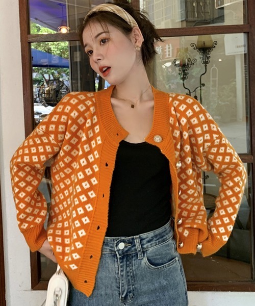 DAY CLOSET（デイ クローゼット）の「レディース レトロ幾何学ダイス柄