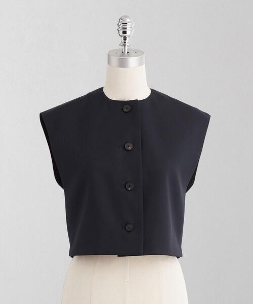 LOEFF（ロエフ）の「＜LOEFF＞ギャバ ショート ラウンドネックベスト