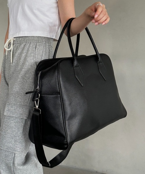 セール】合成皮革 大容量トラベルバッグ ボストンバッグ（ボストン