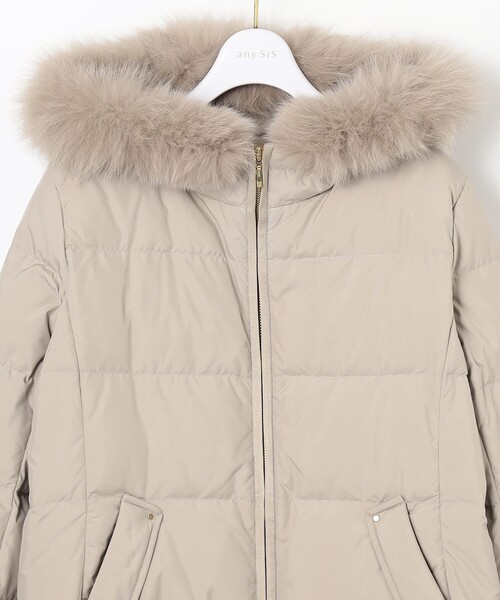 ANY SIS（エニィスィス）の「【撥水加工】2WAYピーチショート ダウン