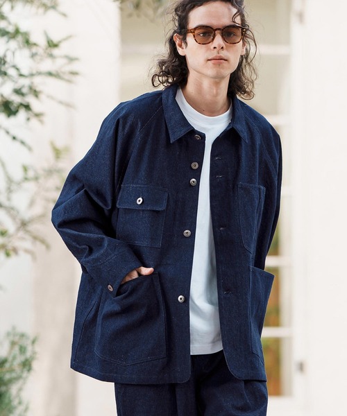 mj10555-ラグランスリーブデニムカバーオール（カバーオール）｜CAMBIO