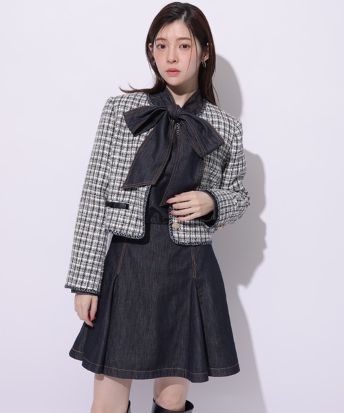 デニムボウタイミニワンピース（ワンピース）｜Rirandture（リランド