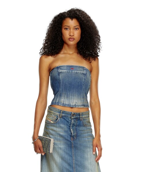 DIESEL（ディーゼル）の「レディース ベアトップ デニム（チューブ