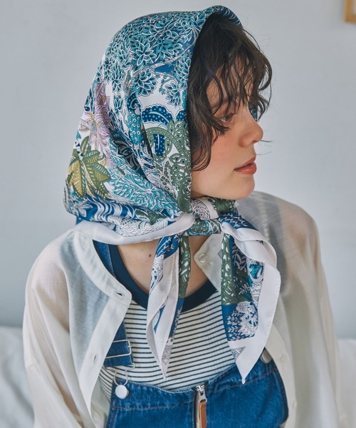 アソート ヴィンテージライク 大判マルチ スカーフ 90×90cm MONO-MART