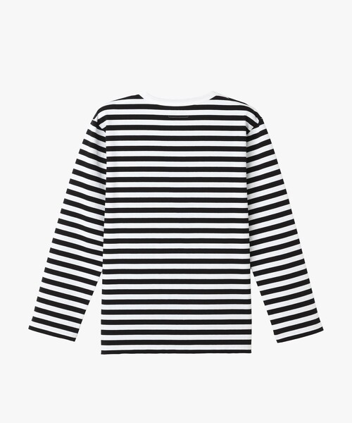 細ボーダー コットン 長袖 Tシャツ ”Cool”（Tシャツ/カットソー