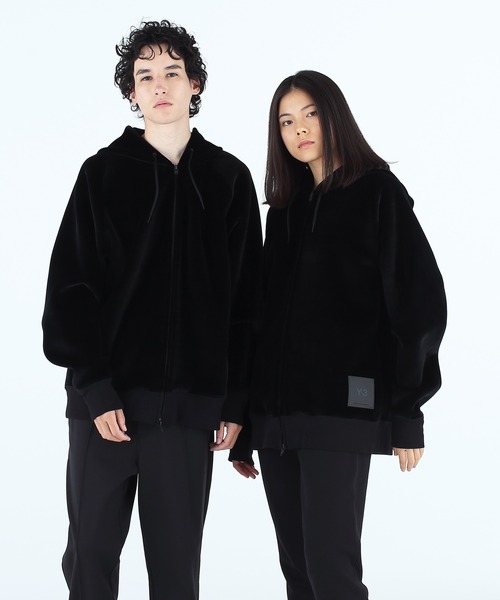 Y-3（ワイスリー）の「U SQUARE VELVET SPACER FULL-ZIP HOODIE