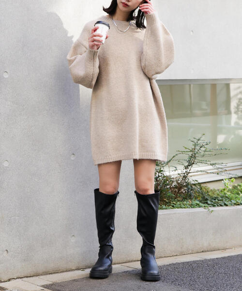 FREE'S MART（フリーズマート）の「杢ストレッチクルーネックミニ