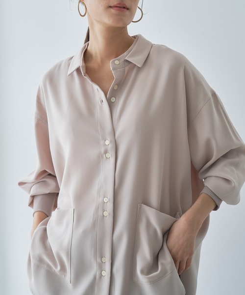 襟付き袖リブシャツ-手洗い可- | LANDWARDS（ランドワーズ）公式通販