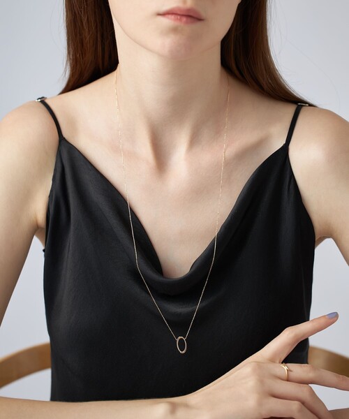 ete（エテ）の「○K10YG オーバル ロングネックレス（ネックレス