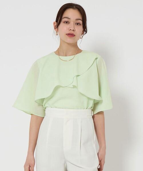 セール】Breeze Cool ケープ ブラウス -マシンウォッシャブル・吸水速